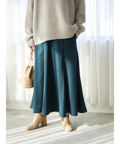 AMERICAN HOLIC(アメリカンホリック)の「マーメイド切り替えフレアスカート(スカート・レディース・アイボリー/ブラック/グリーン・M/L/S)」の1枚目の写真