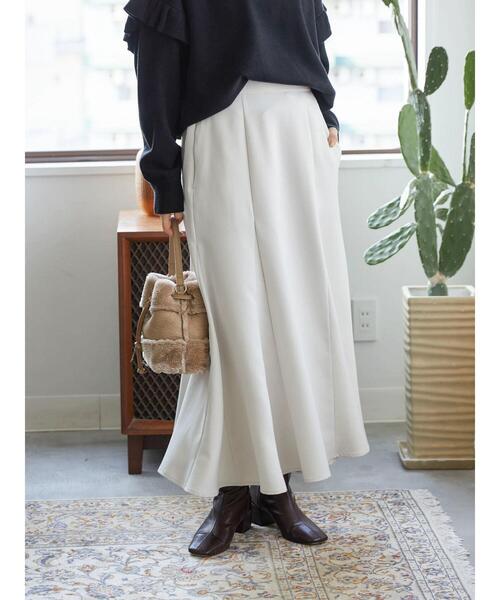 AMERICAN HOLIC(アメリカンホリック)の「マーメイド切り替えフレアスカート(スカート・レディース・アイボリー/ブラック/グリーン・M/L/S)」の2枚目の写真