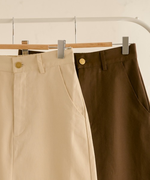 Ambre Neige(アンブルネージュ)の「ツイルナロースカート/【WEB/EC限定商品】(スカート・レディース・ダークブラウン/アイボリー・FREE)」の10枚目の写真