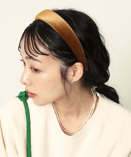FREAK'S STORE（フリークスストア）の「MARZOLINE MILANO/マルツォリーネ ミラノ HEAD BAND VELVET/ベルベットカチューシャ（カチューシャ・レディース・ブラウン/レッド/ブラック・ONE SIZE）」の4枚目の写真