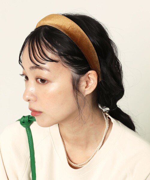 FREAK'S STORE（フリークスストア）の「MARZOLINE MILANO/マルツォリーネ ミラノ HEAD BAND VELVET/ベルベットカチューシャ（カチューシャ・レディース・ブラウン/レッド/ブラック・ONE SIZE）」の6枚目の写真