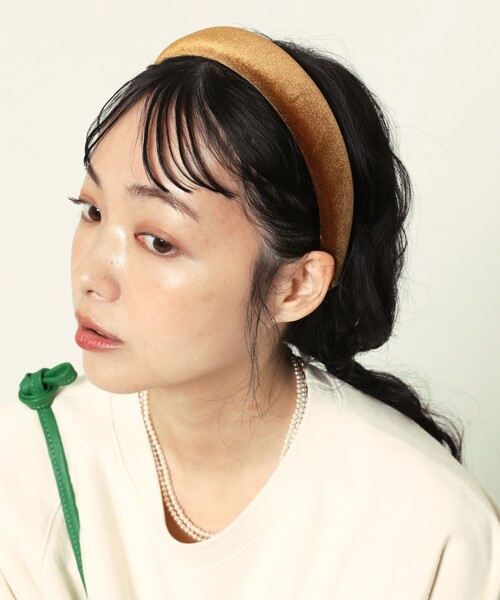 FREAK'S STORE（フリークスストア）の「MARZOLINE MILANO/マルツォリーネ ミラノ HEAD BAND VELVET/ベルベットカチューシャ（カチューシャ・レディース・ブラウン/レッド/ブラック・ONE SIZE）」の7枚目の写真
