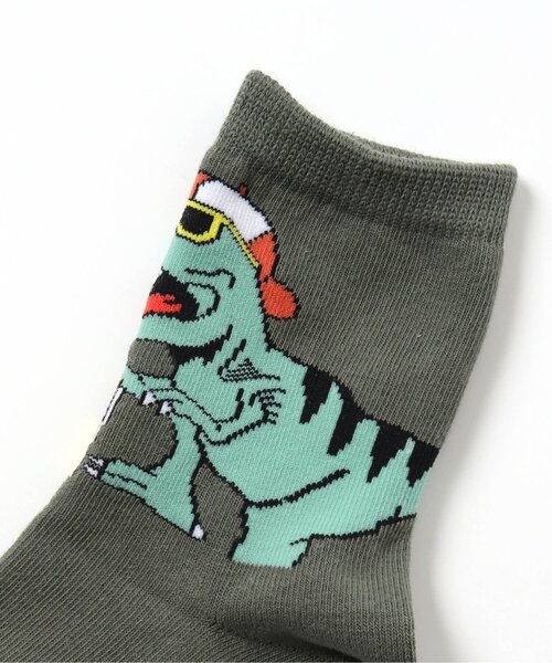 Ampersand（アンパサンド）の「男児恐竜柄ソックス（ソックス/靴下・キッズ・ブラック/グレー/カーキ・12/15 /18/21）」の4枚目の写真