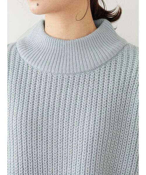 Sugar spoon（シュガースプーン）の「・SUGAR SPOON ハイネックラウンドヘムニット＊（ニット/セーター・レディース・ブラック/サックスブルー/アイボリー/モカ・FREE）」の7枚目の写真