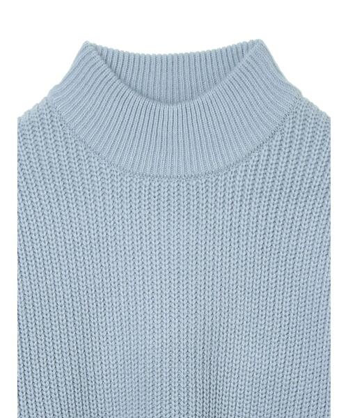 Sugar spoon（シュガースプーン）の「・SUGAR SPOON ハイネックラウンドヘムニット＊（ニット/セーター・レディース・ブラック/サックスブルー/アイボリー/モカ・FREE）」の14枚目の写真