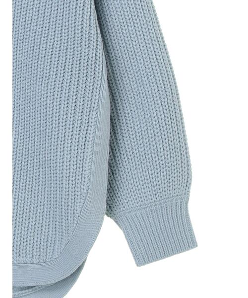 Sugar spoon（シュガースプーン）の「・SUGAR SPOON ハイネックラウンドヘムニット＊（ニット/セーター・レディース・ブラック/サックスブルー/アイボリー/モカ・FREE）」の15枚目の写真