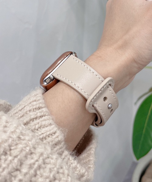 Me%（ミィパーセント）の「AppleWatchワイドフェイクレザーバンド【全サイズ対応】（アナログ腕時計・レディース・ベージュ/ホワイト系その他/ダークブラウン/ブラック・LARGE/MEDIUM）」の12枚目の写真