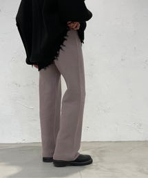 ヘリンボーン柄編みニットパンツ【ZOZOTOWN限定アイテム】