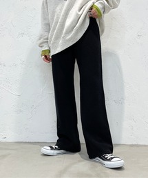 ヘリンボーン柄編みニットパンツ【ZOZOTOWN限定アイテム】