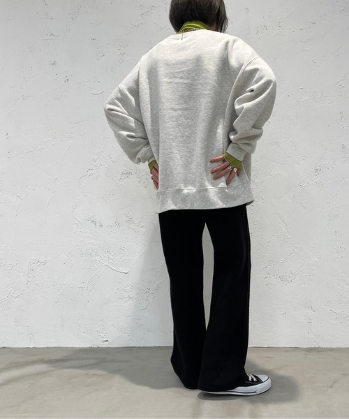 apres jour mignon（アプレジュールミニョン）の「ヘリンボーン柄編みニットパンツ【ZOZOTOWN限定アイテム】（その他パンツ・レディース・ブラック/グリーン/グレイッシュベージュ・SMALL/MEDIUM/X-LARGE）」の9枚目の写真