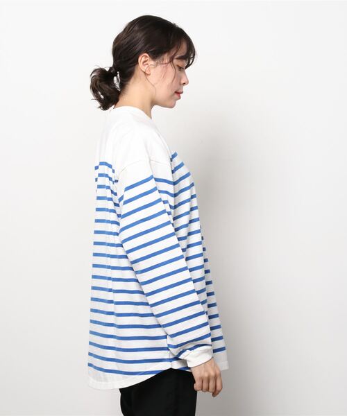 THE SHINZONE（ザ　シンゾーン）の「Shinzone PANEL BORDER TOP 22SMSCU03（Tシャツ/カットソー・レディース・ネイビー/ブルー・FREE）」の15枚目の写真