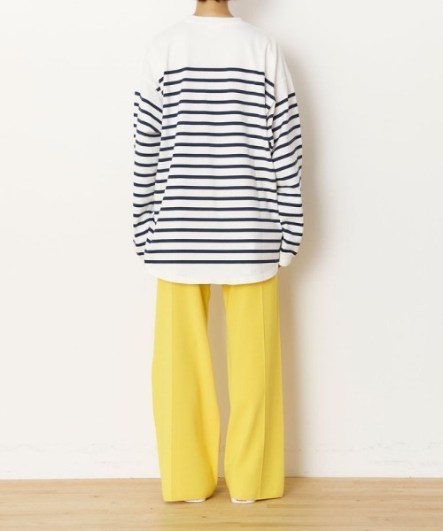 THE SHINZONE（ザ　シンゾーン）の「Shinzone PANEL BORDER TOP 22SMSCU03（Tシャツ/カットソー・レディース・ネイビー/ブルー・FREE）」の7枚目の写真