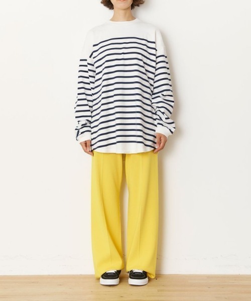 THE SHINZONE（ザ　シンゾーン）の「Shinzone PANEL BORDER TOP 22SMSCU03（Tシャツ/カットソー・レディース・ネイビー/ブルー・FREE）」の6枚目の写真