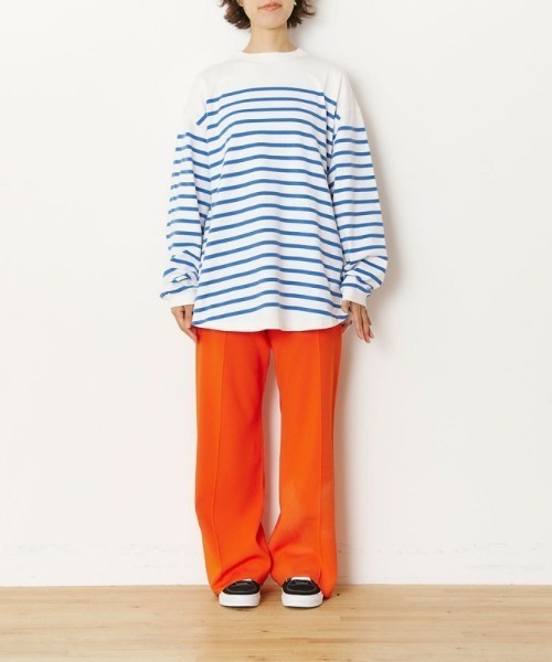 THE SHINZONE（ザ　シンゾーン）の「Shinzone PANEL BORDER TOP 22SMSCU03（Tシャツ/カットソー・レディース・ネイビー/ブルー・FREE）」の9枚目の写真