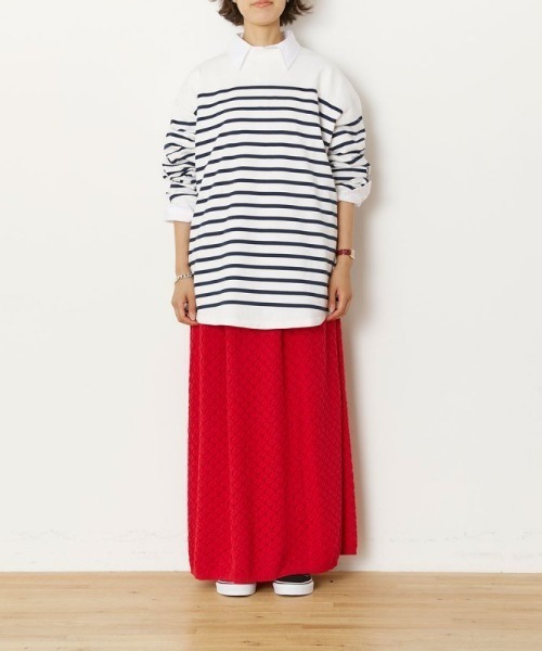 THE SHINZONE（ザ　シンゾーン）の「Shinzone PANEL BORDER TOP 22SMSCU03（Tシャツ/カットソー・レディース・ネイビー/ブルー・FREE）」の5枚目の写真