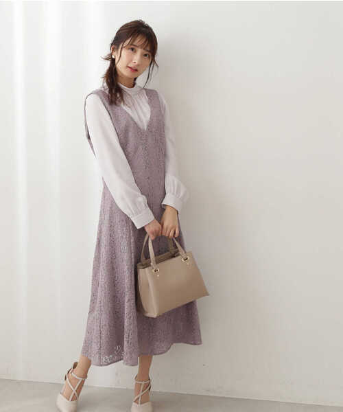 PROPORTION BODY DRESSING（プロポーションボディドレッシング）の「レースジャンスカ / 1212140100（ワンピース・レディース・ライトグリーン/パープル系その他・SMALL/MEDIUM）」の20枚目の写真