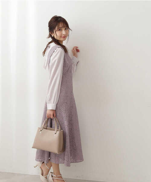 PROPORTION BODY DRESSING（プロポーションボディドレッシング）の「レースジャンスカ / 1212140100（ワンピース・レディース・ライトグリーン/パープル系その他・SMALL/MEDIUM）」の21枚目の写真