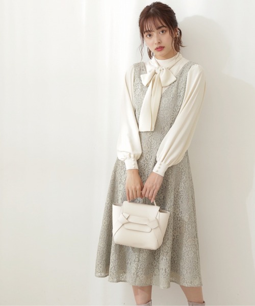 PROPORTION BODY DRESSING（プロポーションボディドレッシング）の「レースジャンスカ / 1212140100（ワンピース・レディース・ライトグリーン/パープル系その他・SMALL/MEDIUM）」の4枚目の写真