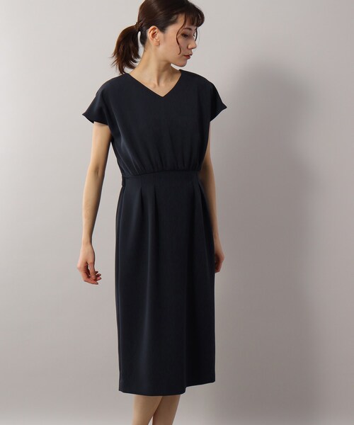 SOUP（スープ）の「◆ストレッチ素材/すっきりキレイ見えウエストタックワンピース（ワンピース・レディース・ライトグレー/ブラック/ネイビー・11/09/15 /13）」の19枚目の写真