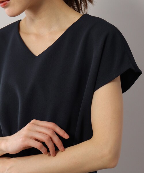 SOUP（スープ）の「◆ストレッチ素材/すっきりキレイ見えウエストタックワンピース（ワンピース・レディース・ライトグレー/ブラック/ネイビー・11/09/15 /13）」の13枚目の写真