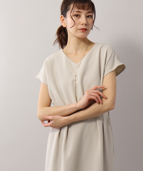 SOUP（スープ）の「◆ストレッチ素材/すっきりキレイ見えウエストタックワンピース（ワンピース・レディース・ライトグレー/ブラック/ネイビー・11/09/15 /13）」の14枚目の写真