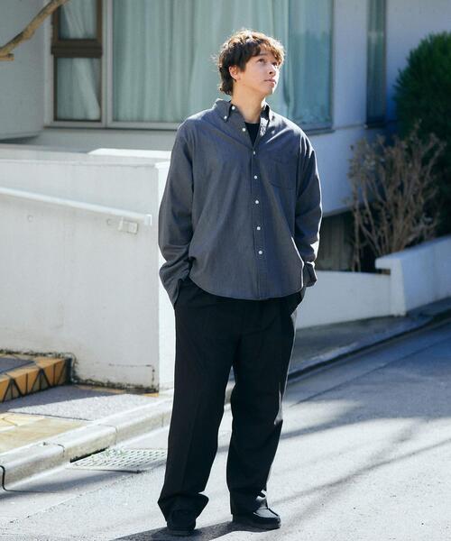 green label relaxing(グリーンレーベルリラクシング)の「【WEB限定】<GLR or(ジーエルアール オア)>イージー スラックス パンツ(その他パンツ・メンズ・グレー/ブラック/ダークグリーン・M/S/L)」の11枚目の写真