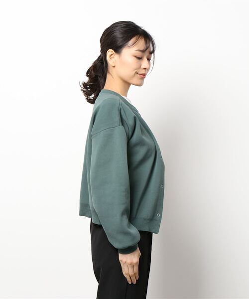 REAL CUBE（リアルキューブ）の「前後2wayカラーニットカーディガン（カーディガン/ボレロ・レディース・パープル/グリーン/ブラウン・M）」の6枚目の写真