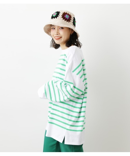 RODEO CROWNS WIDE BOWL（ロデオクラウンズワイドボウル）の「バスクボーダーL/S Tシャツ（Tシャツ/カットソー・レディース・オレンジ系その他/ブルー系その他/グリーン系その他/ピンク系その他・FREE）」の18枚目の写真