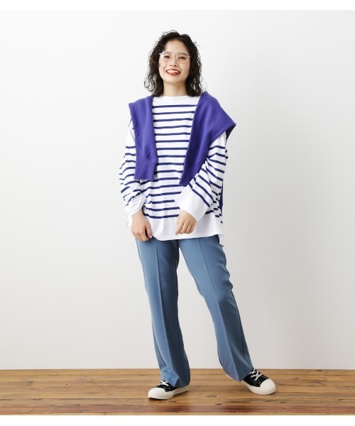 RODEO CROWNS WIDE BOWL（ロデオクラウンズワイドボウル）の「バスクボーダーL/S Tシャツ（Tシャツ/カットソー・レディース・オレンジ系その他/ブルー系その他/グリーン系その他/ピンク系その他・FREE）」の12枚目の写真