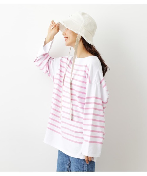 RODEO CROWNS WIDE BOWL（ロデオクラウンズワイドボウル）の「バスクボーダーL/S Tシャツ（Tシャツ/カットソー・レディース・オレンジ系その他/ブルー系その他/グリーン系その他/ピンク系その他・FREE）」の14枚目の写真