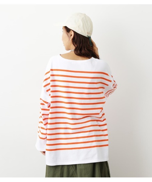 RODEO CROWNS WIDE BOWL（ロデオクラウンズワイドボウル）の「バスクボーダーL/S Tシャツ（Tシャツ/カットソー・レディース・オレンジ系その他/ブルー系その他/グリーン系その他/ピンク系その他・FREE）」の13枚目の写真