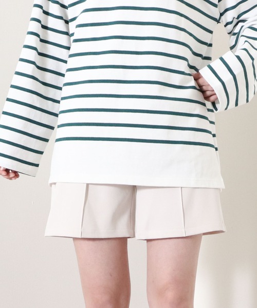 archives（アルシーヴ）の「センターシームショートパンツ（その他パンツ・レディース・ブラック/グレー/アイボリー/グリーン系その他・MEDIUM）」の2枚目の写真