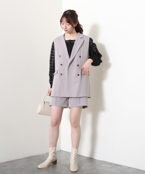 archives（アルシーヴ）の「センターシームショートパンツ（その他パンツ・レディース・ブラック/グレー/アイボリー/グリーン系その他・MEDIUM）」の16枚目の写真