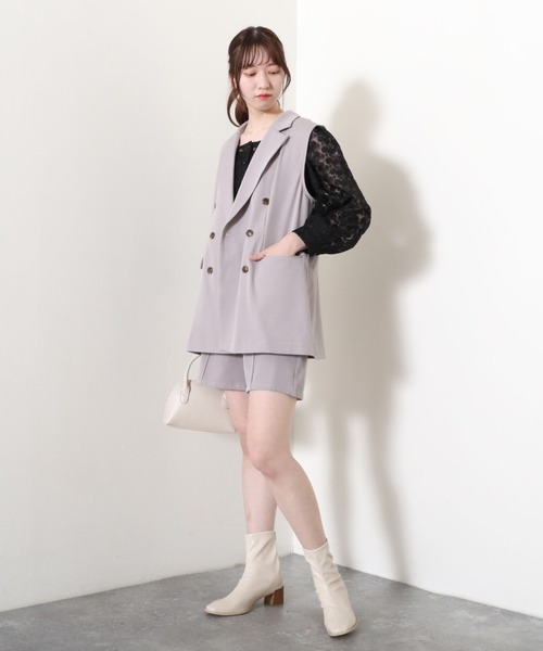 archives（アルシーヴ）の「センターシームショートパンツ（その他パンツ・レディース・ブラック/グレー/アイボリー/グリーン系その他・MEDIUM）」の15枚目の写真