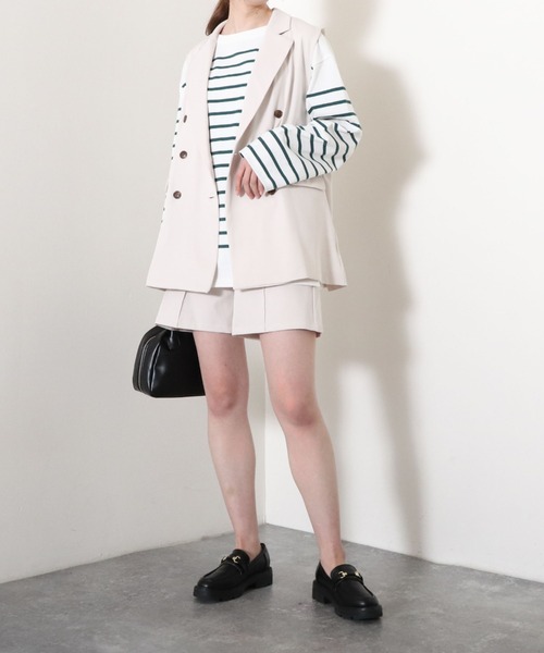 archives（アルシーヴ）の「センターシームショートパンツ（その他パンツ・レディース・ブラック/グレー/アイボリー/グリーン系その他・MEDIUM）」の8枚目の写真