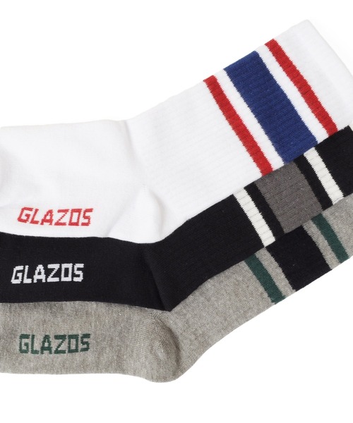 GLAZOS(グラソス)の「クルー丈ラインソックス3足セット(ソックス/靴下・キッズ・マルチ・24cm/17cm/21cm)」の8枚目の写真
