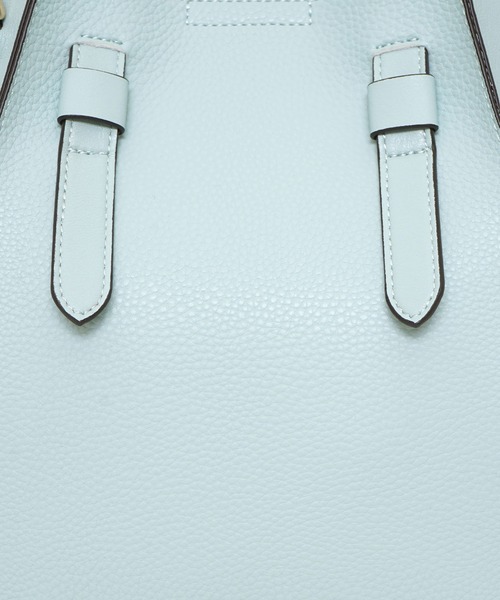COOCO（クーコ）の「フェイクレザー２ＷＡＹトートバッグ（トートバッグ・レディース・ブラック/オフホワイト/サックスブルー/マスタード/グレー系その他・9）」の9枚目の写真