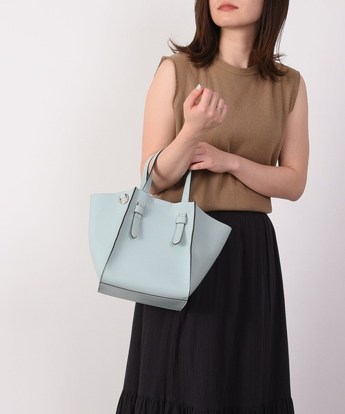 COOCO（クーコ）の「フェイクレザー２ＷＡＹトートバッグ（トートバッグ・レディース・ブラック/オフホワイト/サックスブルー/マスタード/グレー系その他・9）」の14枚目の写真