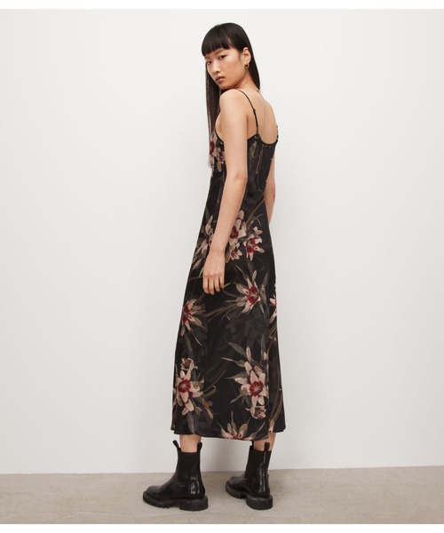 ALLSAINTS（オールセインツ）の「BRYONY KUROYURI DRESS | BRYONY クロユリ ドレス・ワンピース（ワンピース・レディース・ブラック・6/2/8/4/10）」の4枚目の写真
