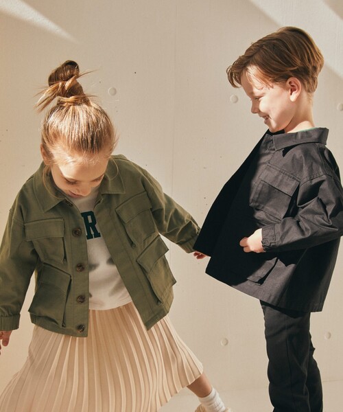 THE SHOP TK （ザ ショップ ティーケー ）の「◆【110-150】ファティーグジャケット（ミリタリージャケット・キッズ・ブラック/カーキ・14/15 /12/13/11）」の13枚目の写真