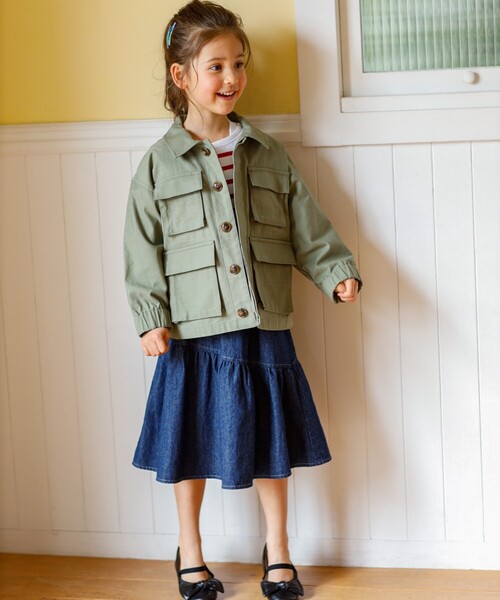 THE SHOP TK （ザ ショップ ティーケー ）の「◆【110-150】ファティーグジャケット（ミリタリージャケット・キッズ・ブラック/カーキ・14/15 /12/13/11）」の18枚目の写真