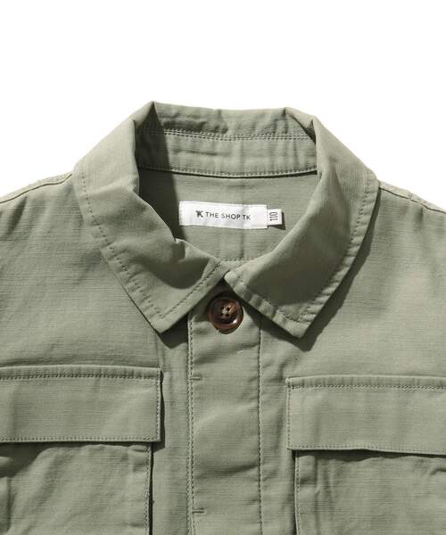THE SHOP TK （ザ ショップ ティーケー ）の「◆【110-150】ファティーグジャケット（ミリタリージャケット・キッズ・ブラック/カーキ・14/15 /12/13/11）」の6枚目の写真