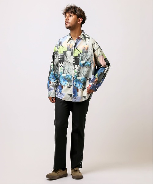 Manhattan Portage（マンハッタンポーテージ）の「【Manhattan Portage / マンハッタン ポーテージ】 LONG SLEEVE SHIRT（シャツ/ブラウス・メンズ・ホワイト/サックスブルー・MEDIUM/LARGE）」の6枚目の写真