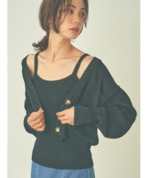 Stylevoice for xxx（スタイルヴォイスフォー）の「キャミ付きニットカーディガン（ニット/セーター）」