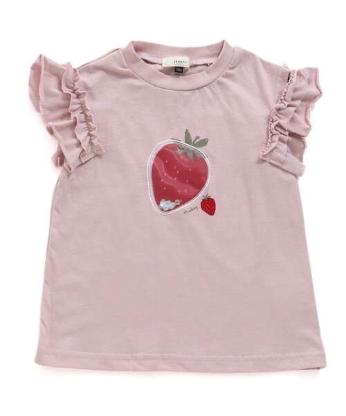 Seraph（セラフ）の「2WAYモチーフTシャツ（Tシャツ/カットソー・キッズ・オフホワイト/サックスブルー/ピンク・120/110/130/100/95/80/90/140）」の3枚目の写真