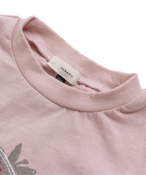 Seraph（セラフ）の「2WAYモチーフTシャツ（Tシャツ/カットソー・キッズ・オフホワイト/サックスブルー/ピンク・120/110/130/100/95/80/90/140）」の12枚目の写真