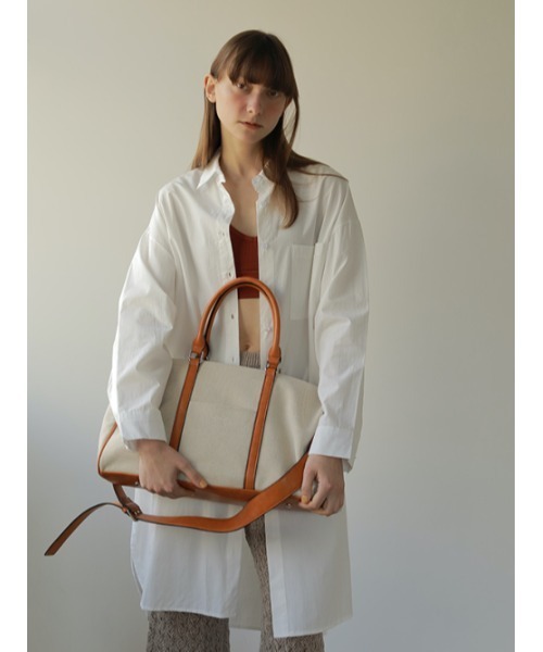 AMAIL(アマイル)の「【recommend】AM season bigbag(ボストンバッグ・レディース・ブラック/アイボリー・FREE)」の3枚目の写真