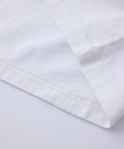 X-girl（エックスガール）の「DECO FACE S/S GIRLS TEE/ラインストーン　フェイスプリント　コンパクト　リンガーTシャツ（Tシャツ/カットソー・レディース・ホワイト/チャコール/ライトブルー・M/S）」の12枚目の写真