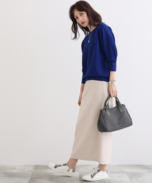 INDIVI(インディヴィ)の「◆ネオプレンミドルトートバッグ(トートバッグ・レディース・ブラック/ベージュ/グレー/パープル系4・00)」の12枚目の写真