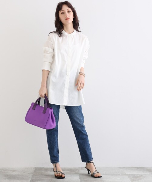 INDIVI(インディヴィ)の「◆ネオプレンミドルトートバッグ(トートバッグ・レディース・ブラック/ベージュ/グレー/パープル系4・00)」の15枚目の写真